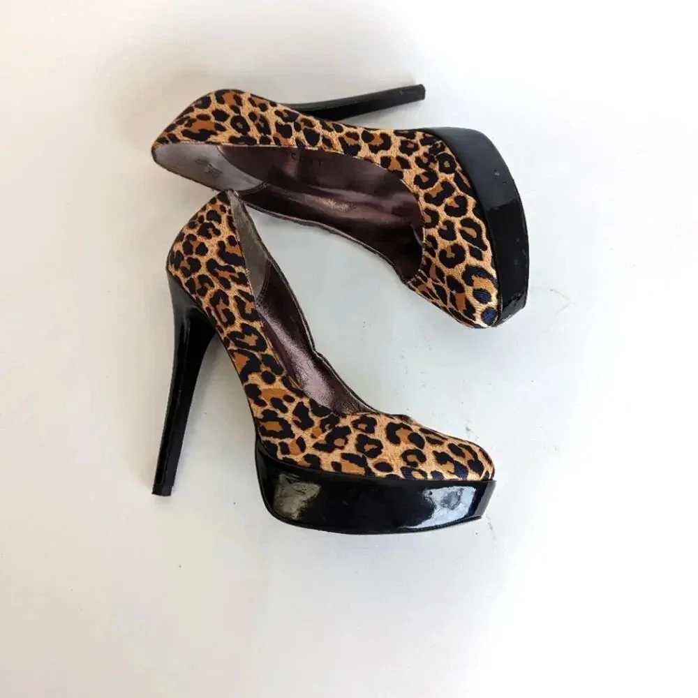 Blake Scott Platform Leopard Print Heels - 7.5